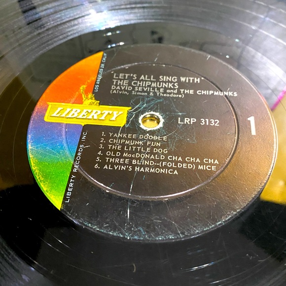 ALVIN LET’S ALL SING WITH THE CHIPMUNKS VTG 1961 VINYL RECORD LP LIBERTY RECORDS - Picture 10 of 16